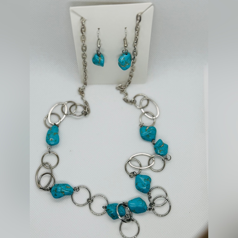 Silver and Turquoise Jewelry Set NWOT
